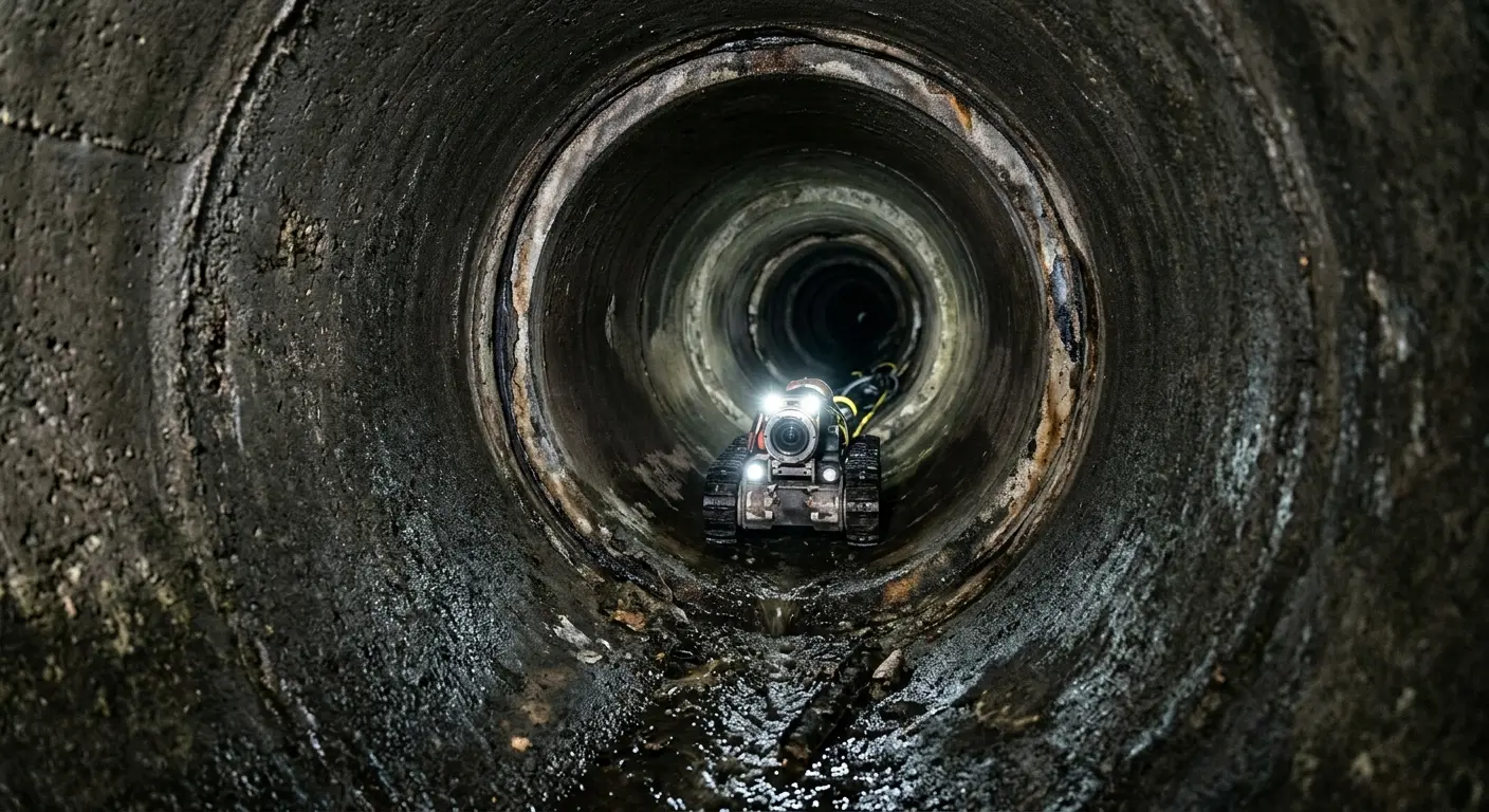Robotic sewer camera inspecting pipe interior for Sewer Line Repair in Fort Myers Beach